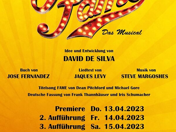 Plakat zum Musical FAME